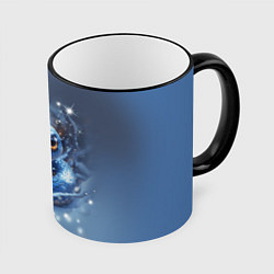 Кружка 3D Змея с большими глазами, цвет: 3D-черный кант