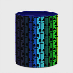 Кружка 3D Marshmello gradient, цвет: 3D-белый + синий — фото 2