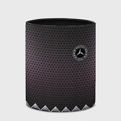 Кружка 3D Mercedes benz carbon steel, цвет: 3D-белый + черный — фото 2