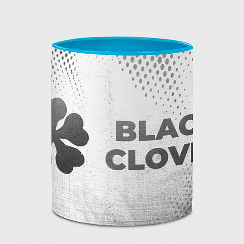 Кружка цветная Black Clover - white gradient по-горизонтали / 3D-Белый + небесно-голубой – фото 2