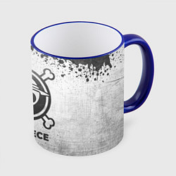 Кружка 3D One Piece - white gradient, цвет: 3D-синий кант