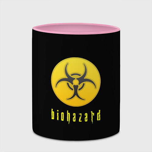 Кружка цветная Resident Evil biohazard / 3D-Белый + розовый – фото 2