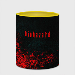Кружка 3D Biohazard брызги красок, цвет: 3D-белый + желтый — фото 2