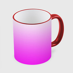 Кружка 3D Gradient color pink, цвет: 3D-красный кант