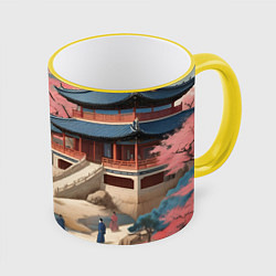 Кружка 3D Корея эпоха чосон, цвет: 3D-желтый кант