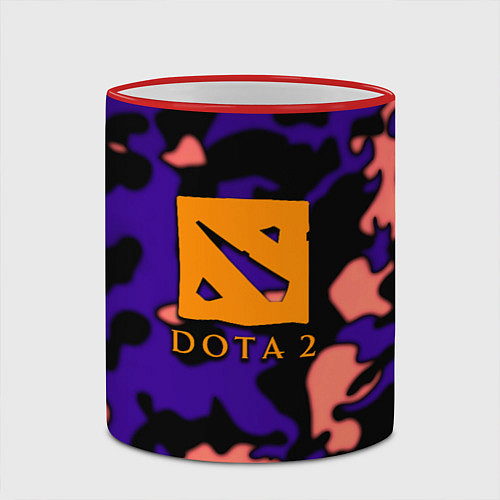 Кружка цветная DOTA 2 камуфляж / 3D-Красный кант – фото 2