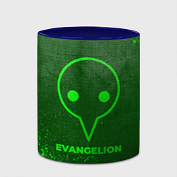 Кружка 3D Evangelion - green gradient, цвет: 3D-белый + синий — фото 2