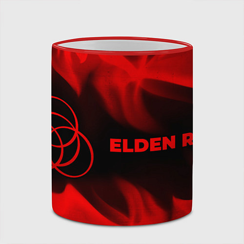 Кружка цветная Elden Ring - red gradient по-горизонтали / 3D-Красный кант – фото 2