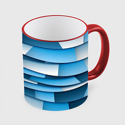 Кружка 3D Geometry line, цвет: 3D-красный кант