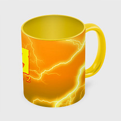 Кружка 3D DOTA storm, цвет: 3D-белый + желтый
