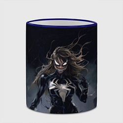 Кружка 3D Женщина Веном, цвет: 3D-синий кант — фото 2