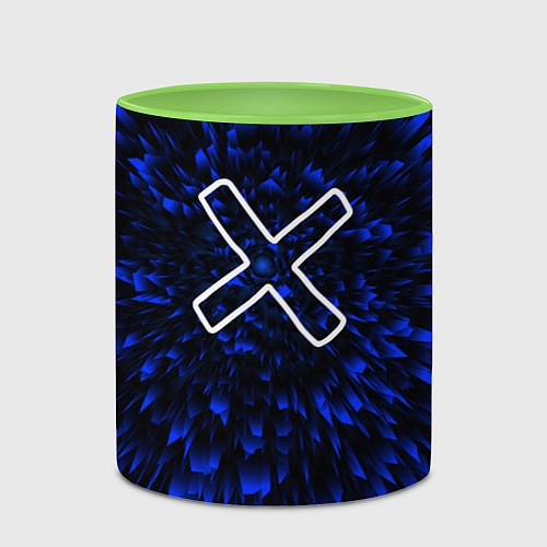 Кружка цветная A Silent Voice blue energy / 3D-Белый + светло-зеленый – фото 2