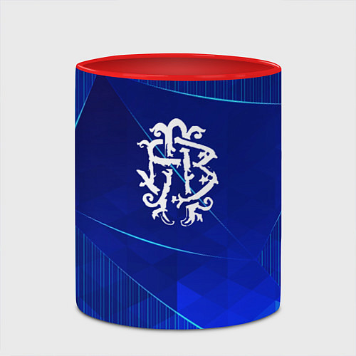 Кружка цветная Nickelback blue poly / 3D-Белый + красный – фото 2