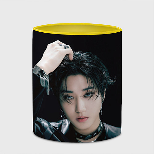 Кружка цветная Stray Kids Han Giant concept / 3D-Белый + желтый – фото 2