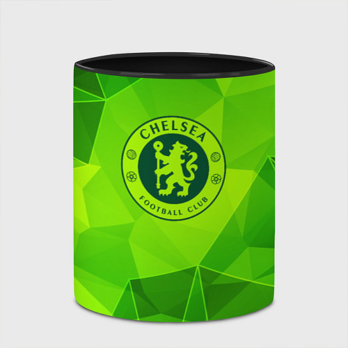 Кружка цветная Chelsea green poly / 3D-Белый + черный – фото 2