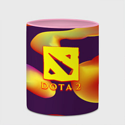 Кружка 3D Dota 2 неоновая абстракция, цвет: 3D-белый + розовый — фото 2