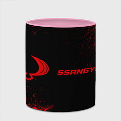 Кружка 3D SsangYong - red gradient по-горизонтали, цвет: 3D-белый + розовый — фото 2