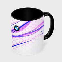 Кружка 3D BMW спортивный стиль, цвет: 3D-белый + черный
