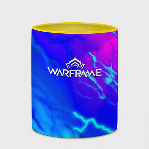 Кружка цветная Warframe neon storm / 3D-Белый + желтый – фото 2