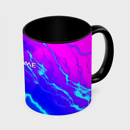 Кружка цветная Warframe neon storm / 3D-Белый + черный – фото 1