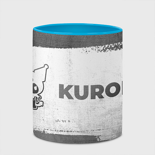 Кружка цветная Kuromi - white gradient по-горизонтали / 3D-Белый + небесно-голубой – фото 2