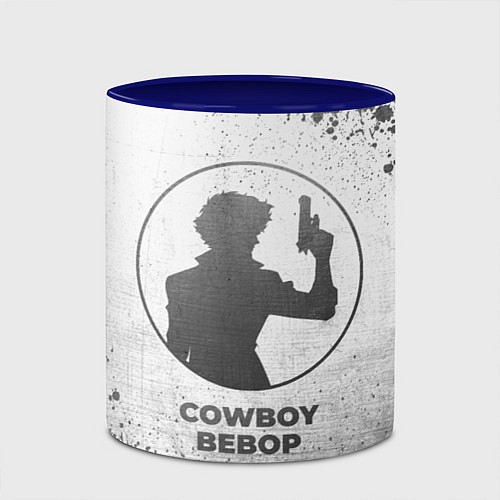 Кружка цветная Cowboy Bebop - white gradient / 3D-Белый + синий – фото 2