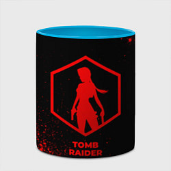 Кружка 3D Tomb Raider - red gradient, цвет: 3D-белый + небесно-голубой — фото 2