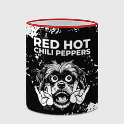 Кружка 3D Red Hot Chili Peppers рок пес, цвет: 3D-красный кант — фото 2
