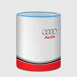 Кружка 3D AUDI auto car, цвет: 3D-небесно-голубой кант — фото 2