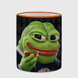 Кружка 3D Pepe - its my dudes, цвет: 3D-оранжевый кант — фото 2