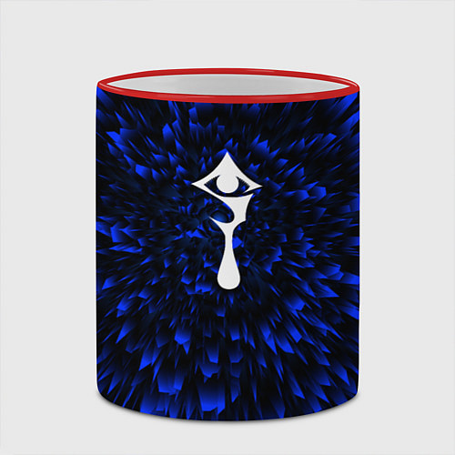 Кружка цветная Hellsing blue energy / 3D-Красный кант – фото 2