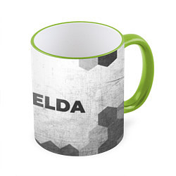 Кружка 3D Zelda - white gradient по-горизонтали, цвет: 3D-светло-зеленый кант