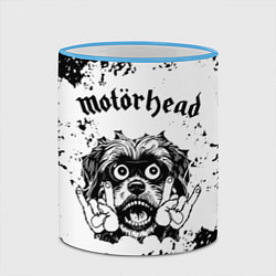 Кружка 3D Motorhead - рок пес, цвет: 3D-небесно-голубой кант — фото 2