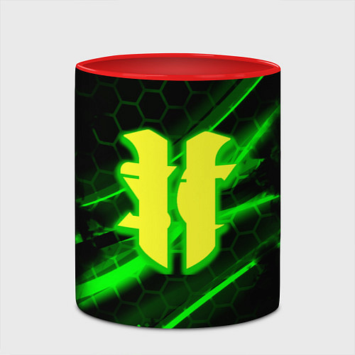 Кружка цветная Starcraft 2 кислотные соты линии / 3D-Белый + красный – фото 2