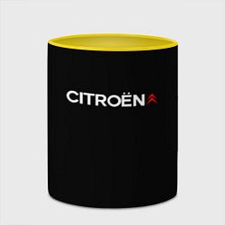 Кружка 3D Citroen logo, цвет: 3D-белый + желтый — фото 2