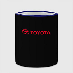 Кружка 3D Toyota red logo auto, цвет: 3D-синий кант — фото 2