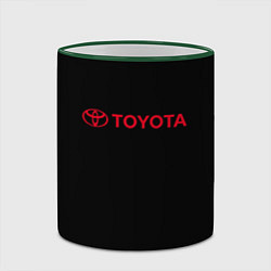 Кружка 3D Toyota red logo auto, цвет: 3D-зеленый кант — фото 2