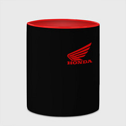 Кружка 3D Honda red logo auto steel, цвет: 3D-белый + красный — фото 2