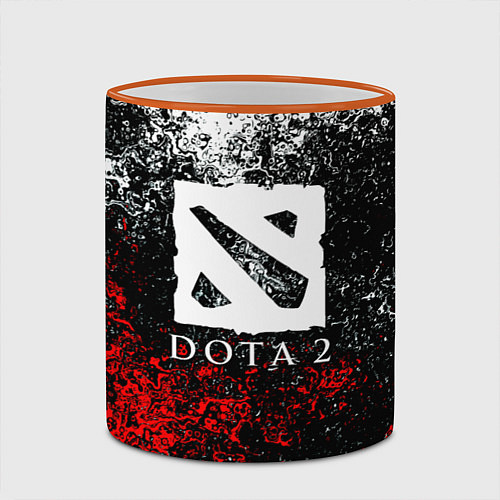 Кружка цветная Dota2 брызги красок / 3D-Оранжевый кант – фото 2