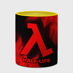 Кружка 3D Half-Life - red gradient, цвет: 3D-белый + желтый — фото 2