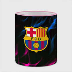 Кружка 3D Barcelona neon flame, цвет: 3D-розовый кант — фото 2
