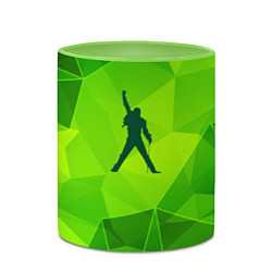 Кружка 3D Queen green poly, цвет: 3D-белый + светло-зеленый — фото 2