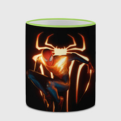 Кружка 3D Человек-паук в прыжке, цвет: 3D-светло-зеленый кант — фото 2