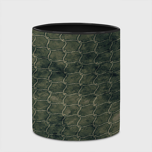 Кружка цветная Морская сеть / 3D-Белый + черный – фото 2