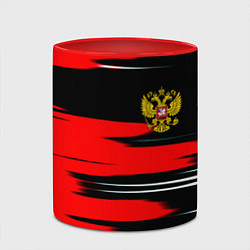 Кружка 3D Россия полосы краски, цвет: 3D-белый + красный — фото 2