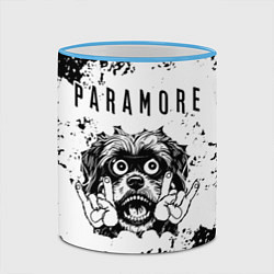 Кружка 3D Paramore - рок пес, цвет: 3D-небесно-голубой кант — фото 2