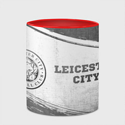 Кружка 3D Leicester City - white gradient по-горизонтали, цвет: 3D-белый + красный — фото 2