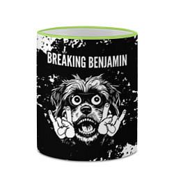 Кружка 3D Breaking Benjamin рок пес, цвет: 3D-светло-зеленый кант — фото 2
