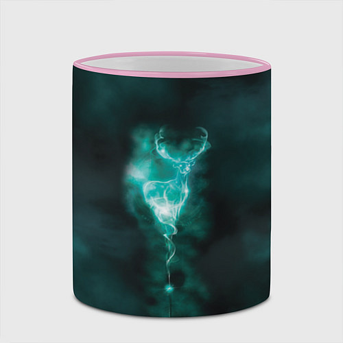 Кружка цветная  Patronus deer / 3D-Розовый кант – фото 2