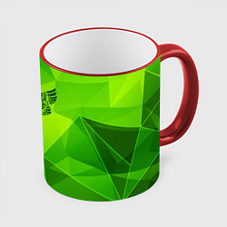 Кружка 3D Placebo green poly, цвет: 3D-красный кант